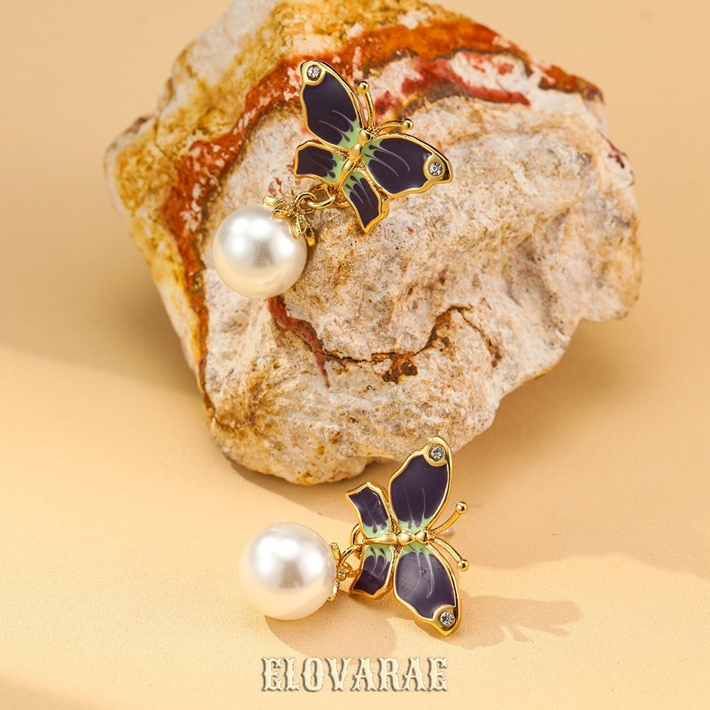 Amara Bloom Pearl Butterfly Drop Earrings product image 4