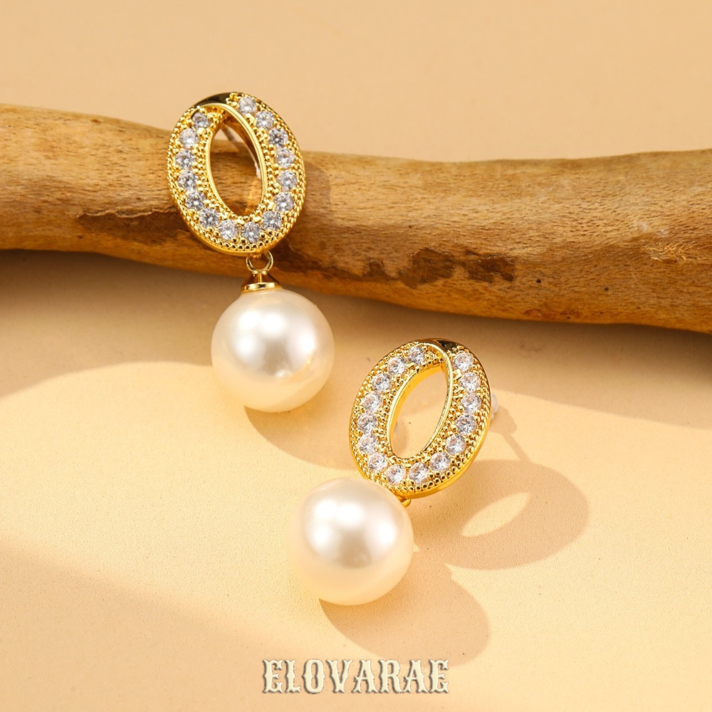 Solene Bloom Pearl Crystal Drop Earrings product image 4