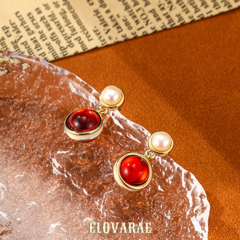 Marielle Bloom Pearl Ruby Stud Earrings product image 4