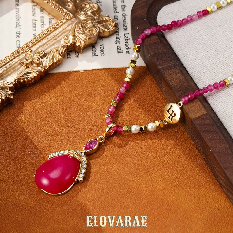 Evadne Bloom Pearl Teardrop Pendant Necklace product image 4