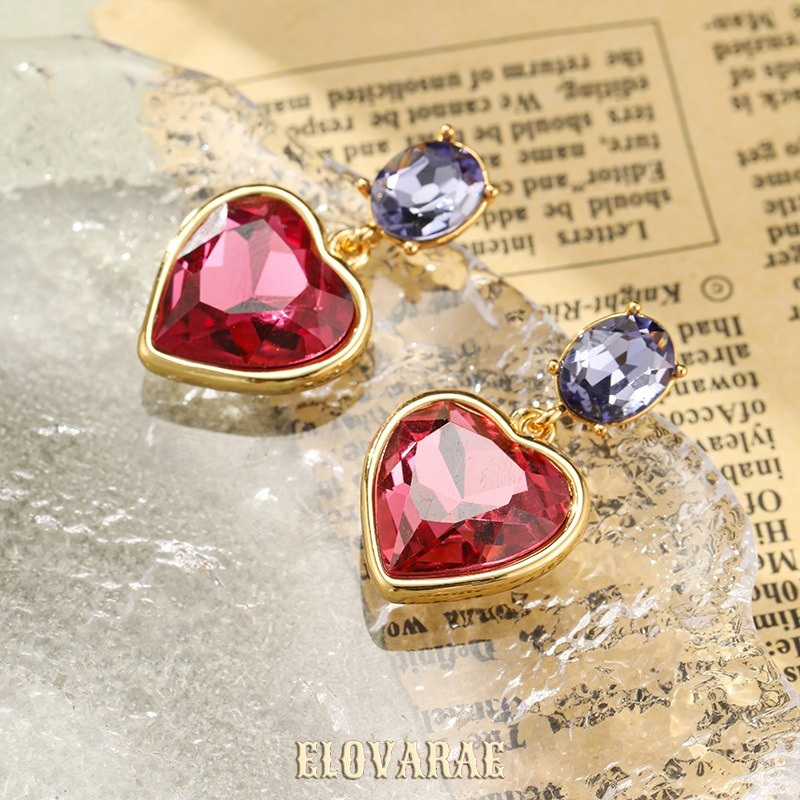 Cressida Muse Heart Crystal Stud Earrings product image 4