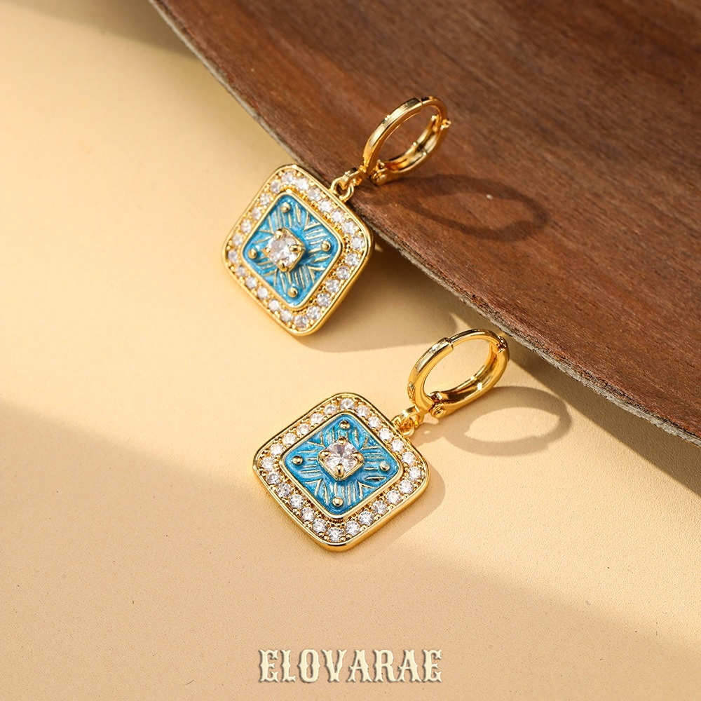 Cressida Halo Geometric Crystal Hoop Earrings product image 4