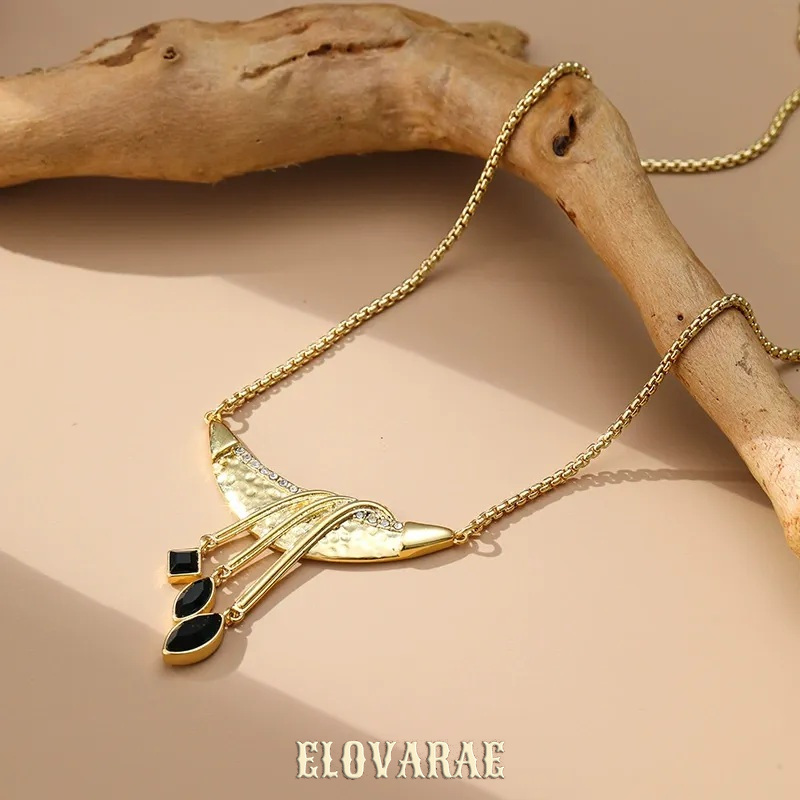 Evadne Halo Fringe Crescent Pendant Necklace product image 4