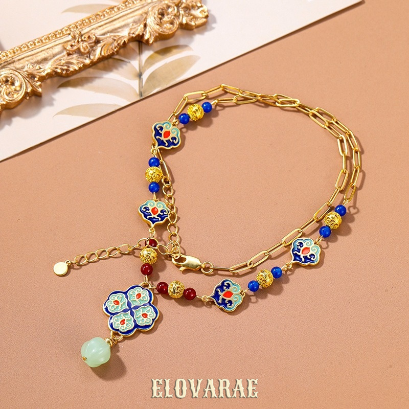 Thalia Halo Enamel Multicolor Pendant Necklace product image 4