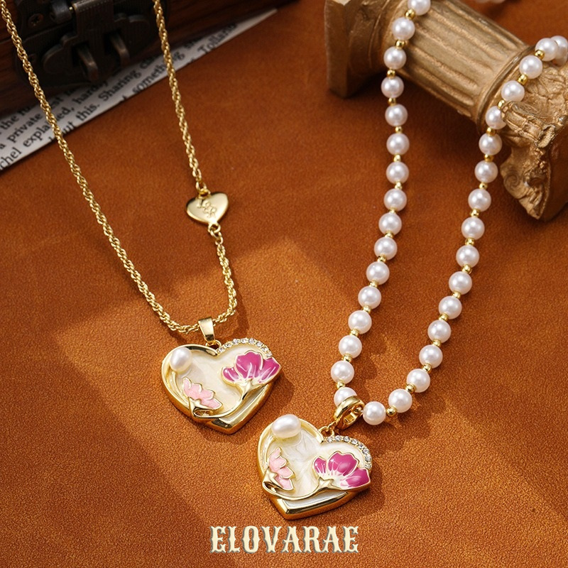 Elara Lustre Pearl Heart Pendant Necklace product image 4