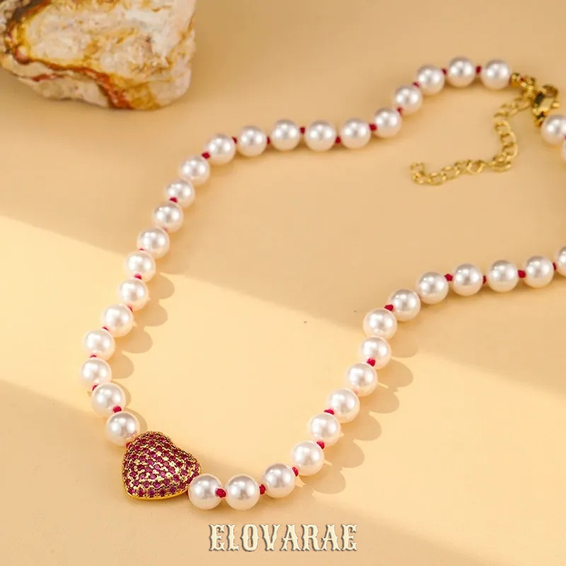 Elara Reverie Pearl Heart Pendant Necklace product image 4