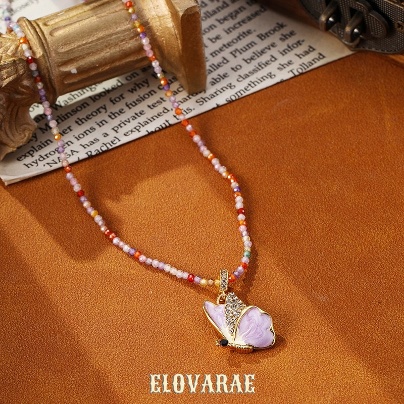 Solene Nocturne Butterfly Crystal Pendant Necklace product image 4