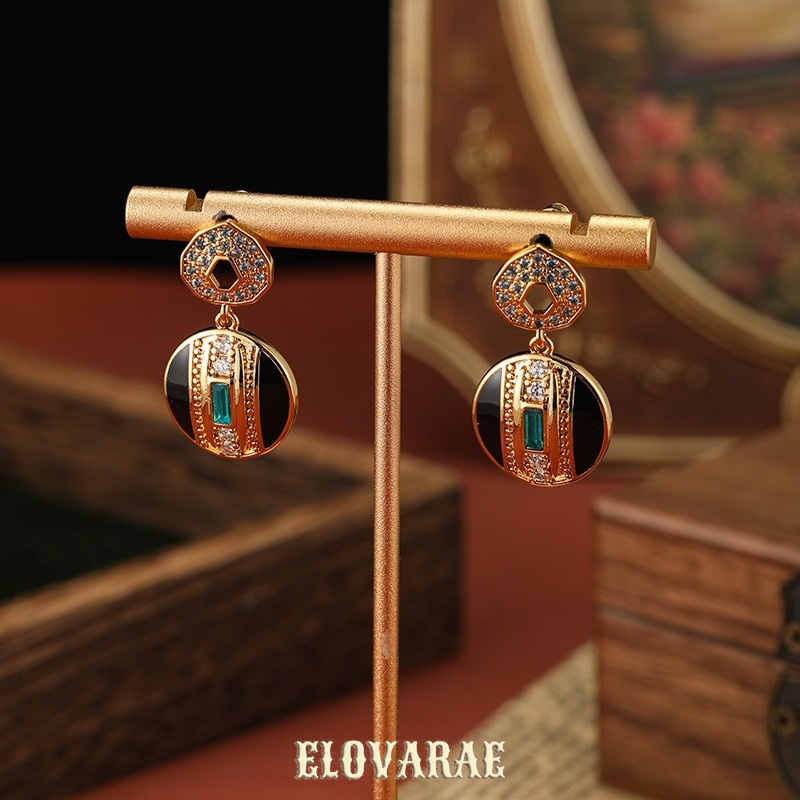 Elara Petal Geometric Crystal Drop Earrings product image 4