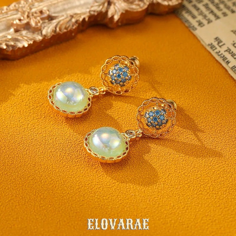 Amara Petal Pearl Crystal Stud Earrings product image 4