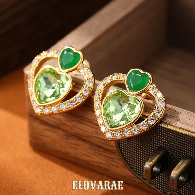 Lucienne Petal Heart Crystal Stud Earrings product image 4