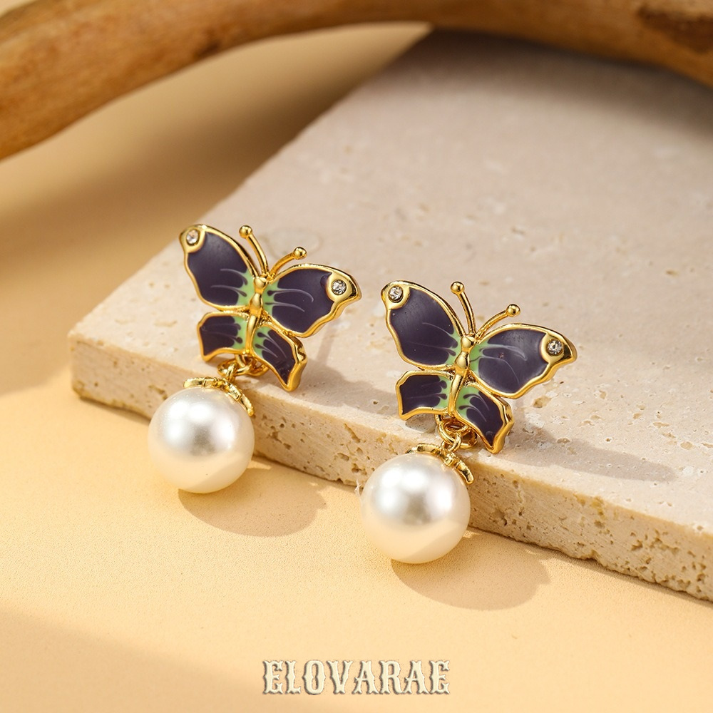 Amara Bloom Pearl Butterfly Drop Earrings product image 5
