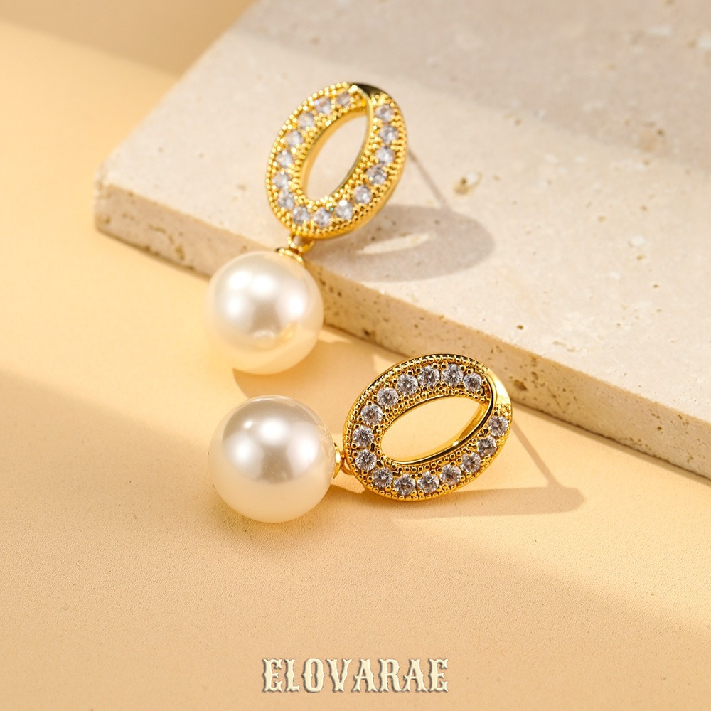 Solene Bloom Pearl Crystal Drop Earrings product image 5