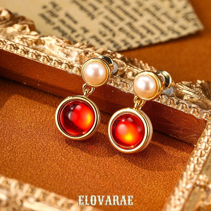 Marielle Bloom Pearl Ruby Stud Earrings product image 5