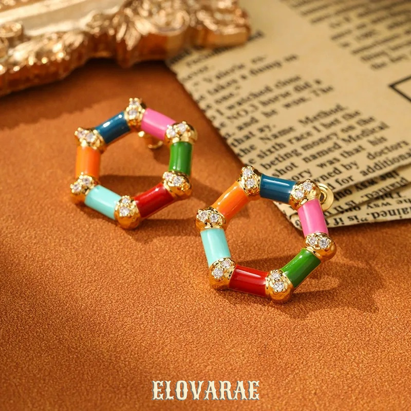 Amara Muse Geometric Enamel Drop Earrings product image 5