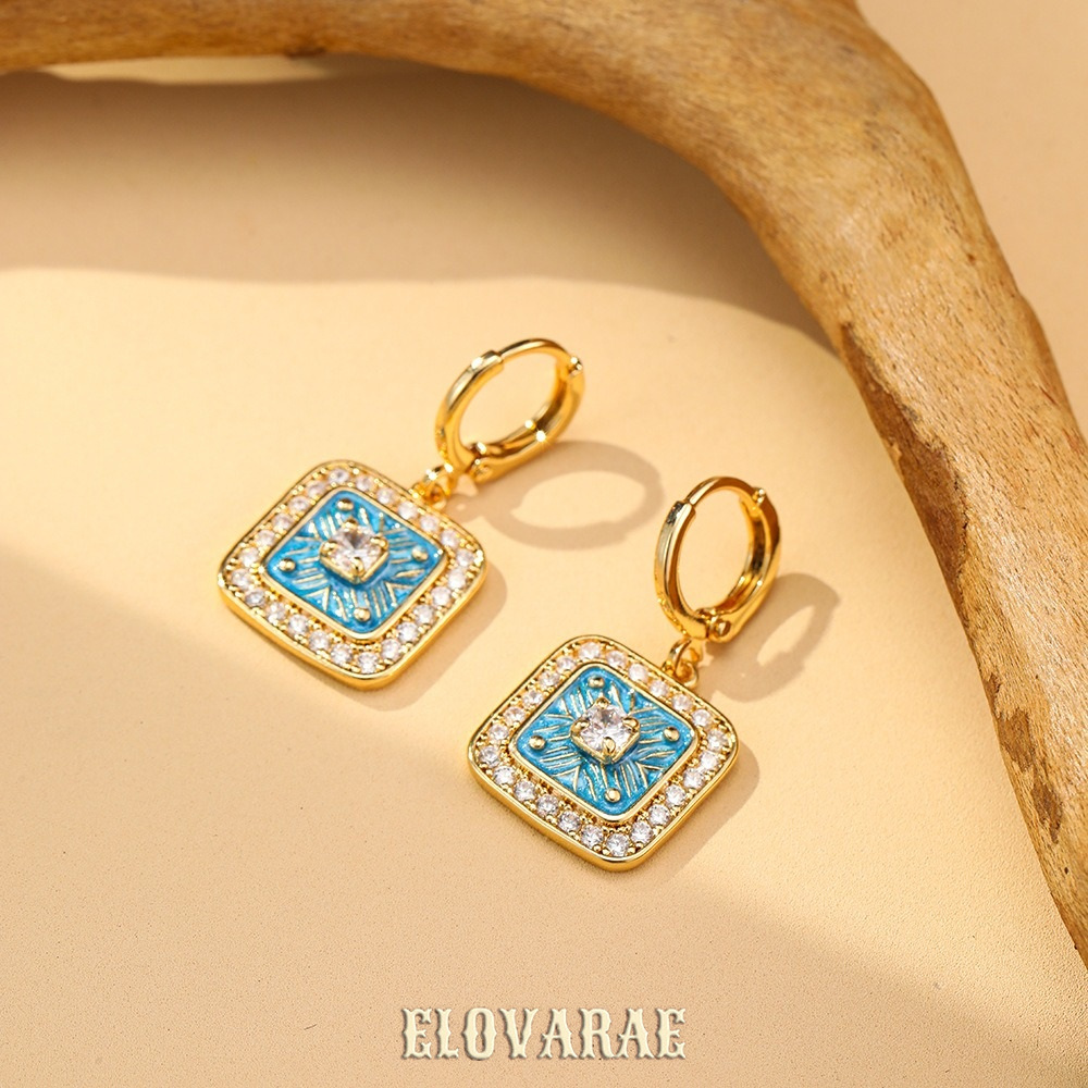 Cressida Halo Geometric Crystal Hoop Earrings product image 5