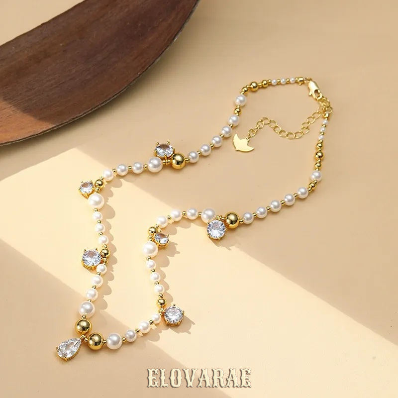 Estelle Halo Pearl Crystal Pendant Necklace product image 5