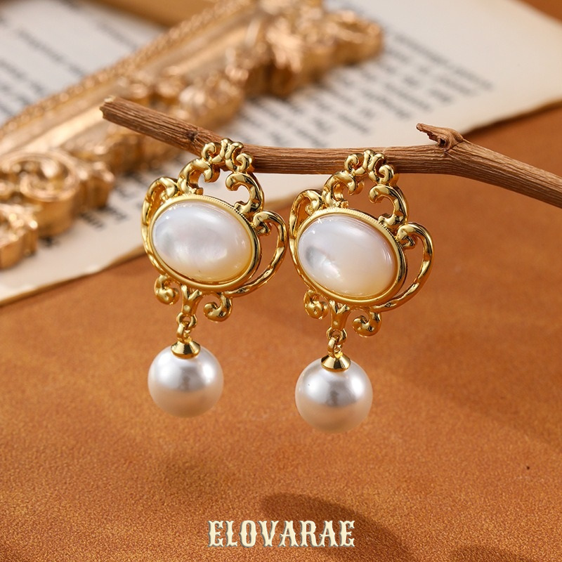 Lucienne Halo Pearl Drop Earrings product image 5