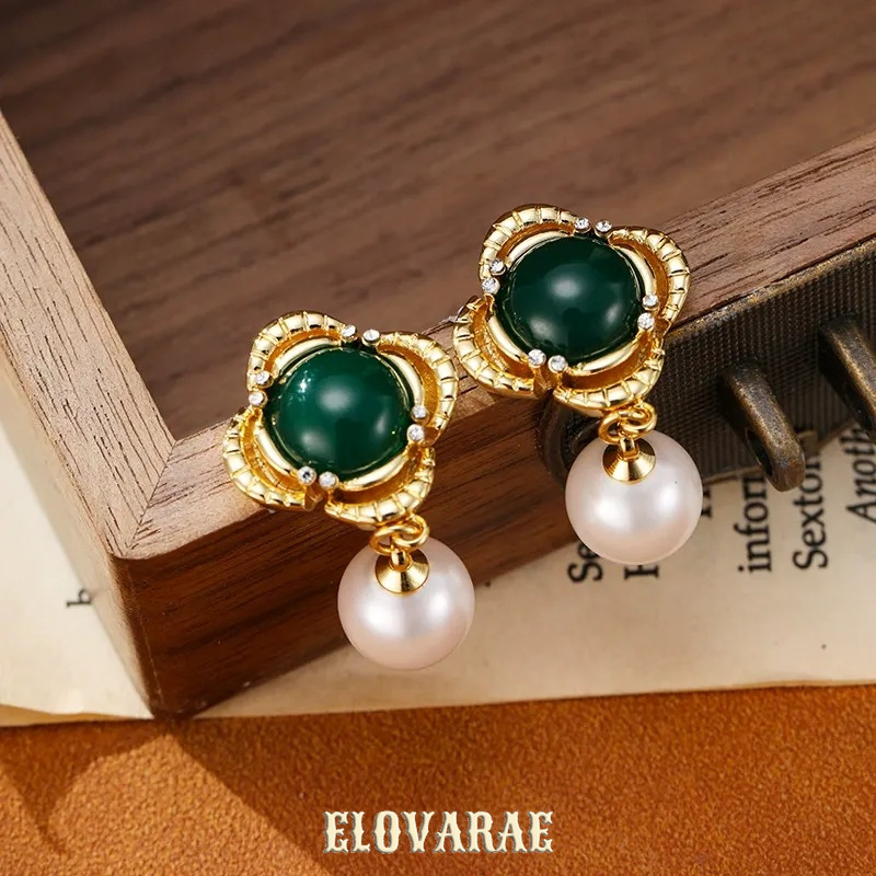 Rosalie Halo Pearl Fringe Stud Earrings product image 5