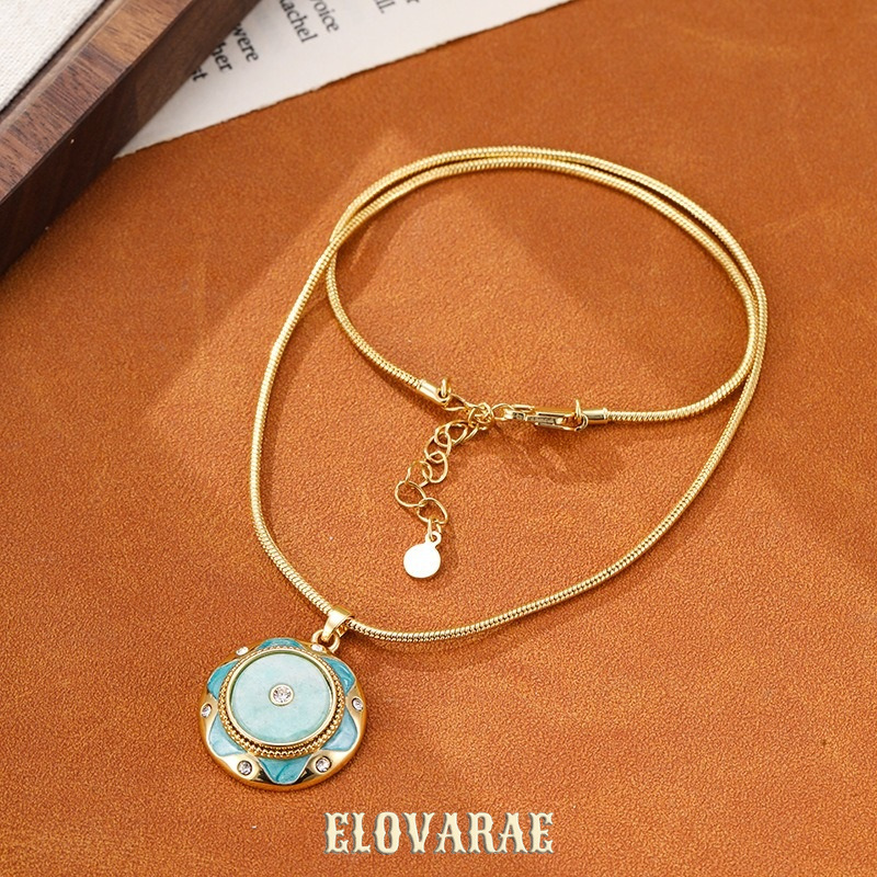 Amara Lustre Floral Enamel Pendant Necklace product image 5