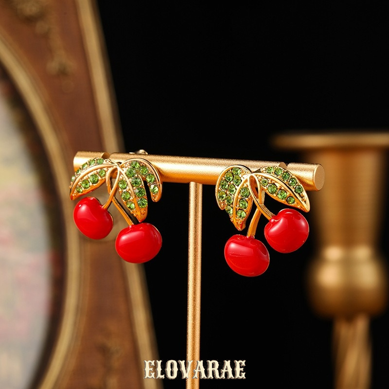 Isolde Reverie Cherry Enamel Drop Earrings product image 5