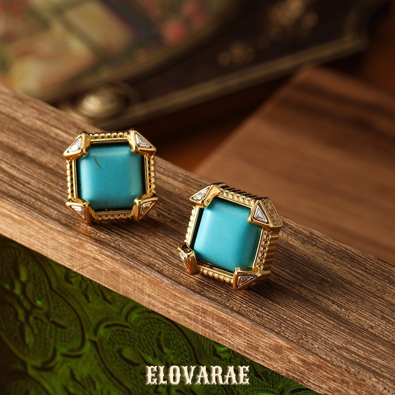 Thalia Reverie Geometric Turquoise-Tone Stud Earrings product image 5