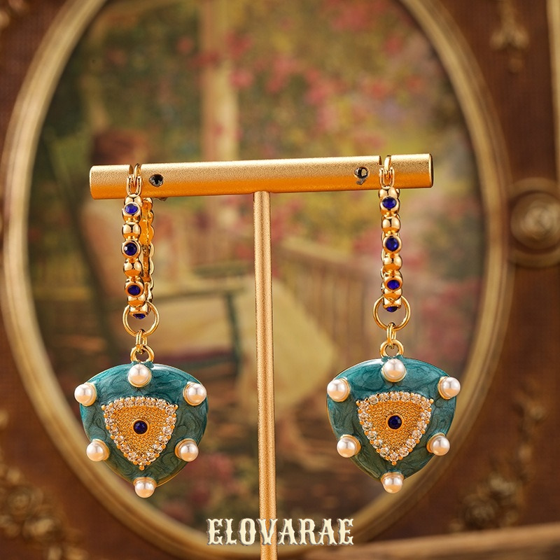 Seraphine Nocturne Pearl Heart Drop Earrings product image 5