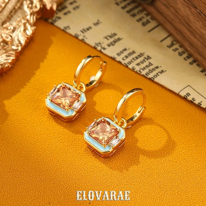 Isolde Nocturne Geometric Enamel Drop Earrings product image 5