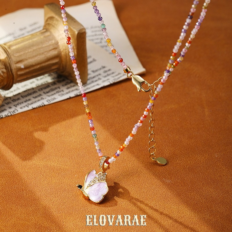 Solene Nocturne Butterfly Crystal Pendant Necklace product image 5