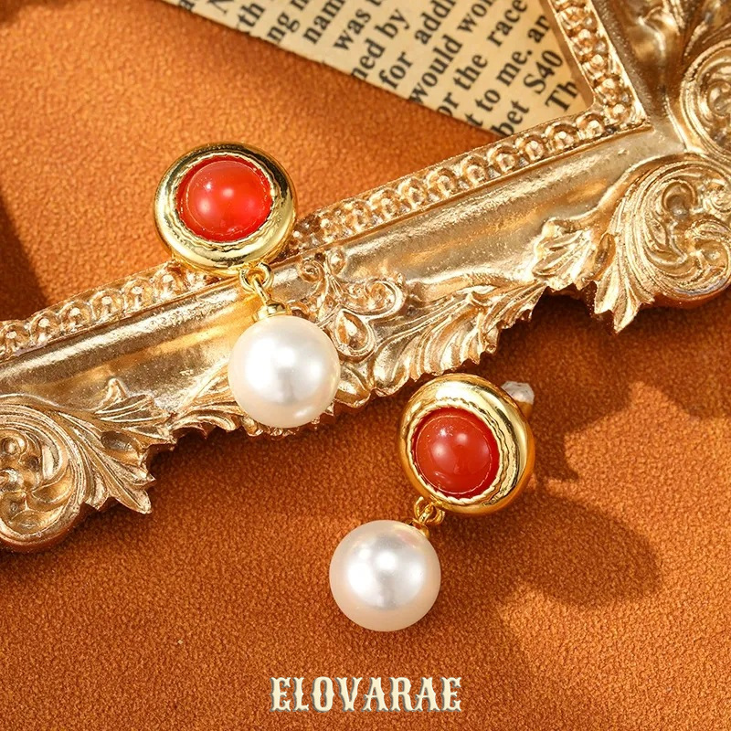Marielle Nocturne Pearl Garnet-Tone Stud Earrings product image 5