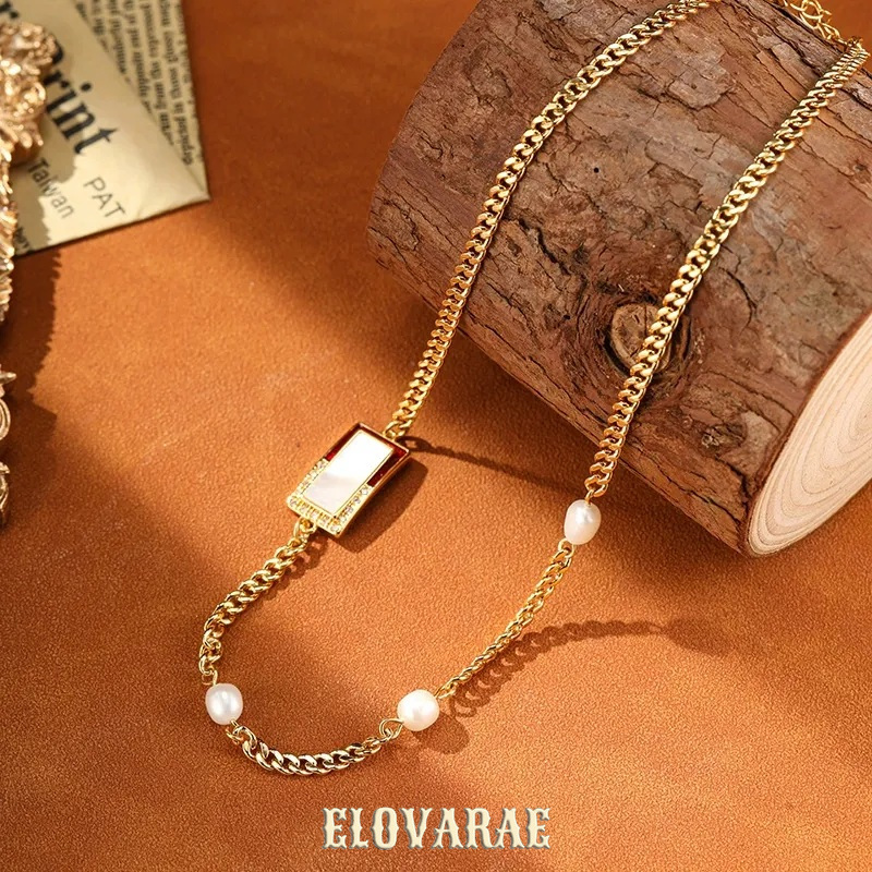 Noelle Nocturne Pearl Geometric Chain Bracelet product image 6