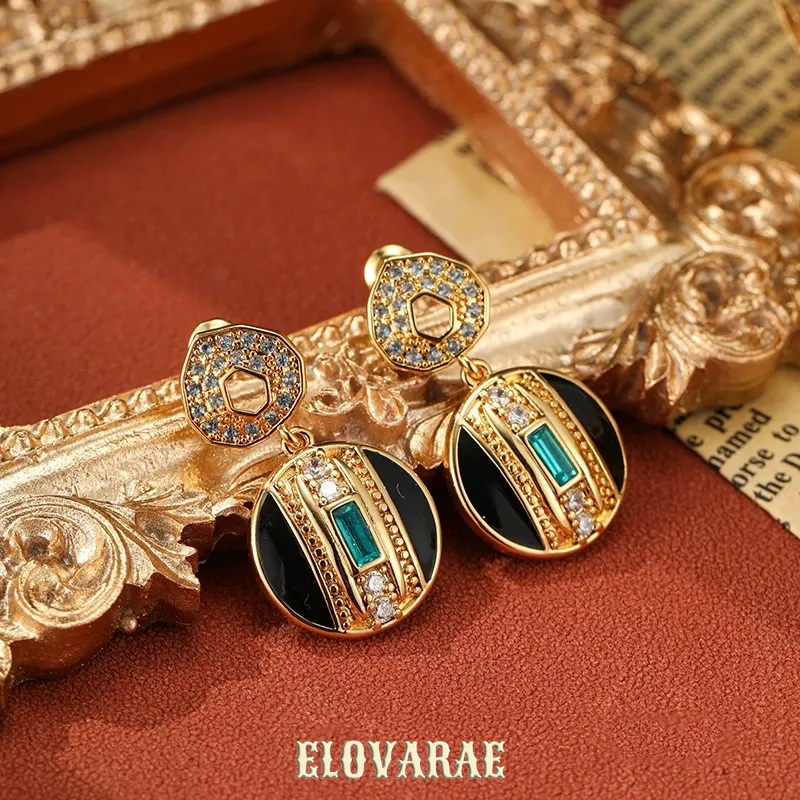 Elara Petal Geometric Crystal Drop Earrings product image 5