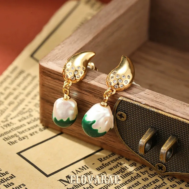 Seraphine Petal Pearl Teardrop Drop Earrings product image 5