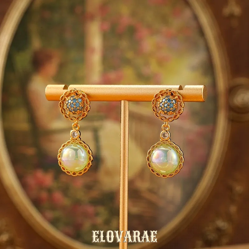 Amara Petal Pearl Crystal Stud Earrings product image 5