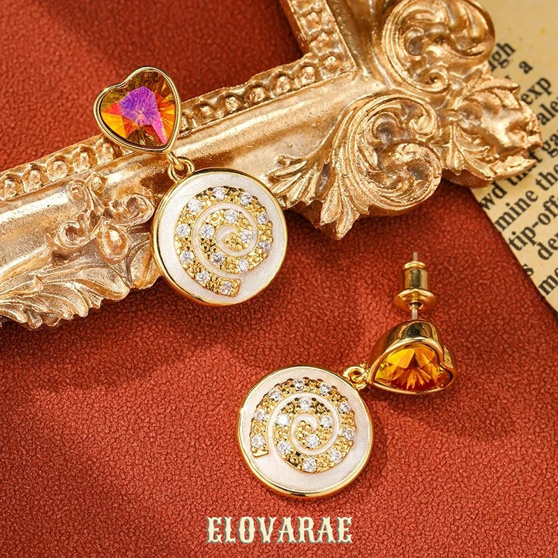 Noelle Petal Heart Enamel Drop Earrings product image 5