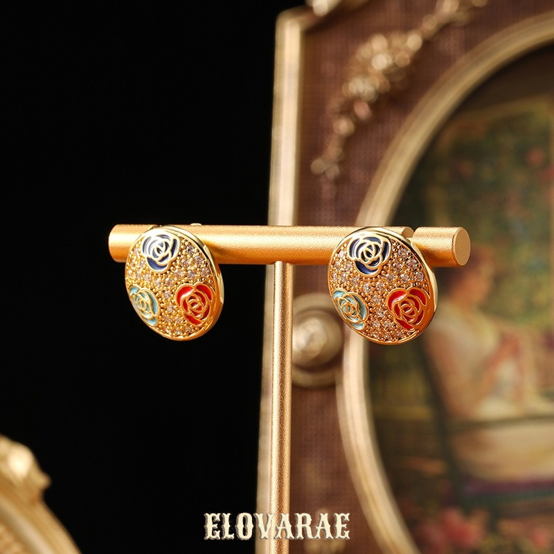 Valentina Petal Floral Enamel Stud Earrings product image 5