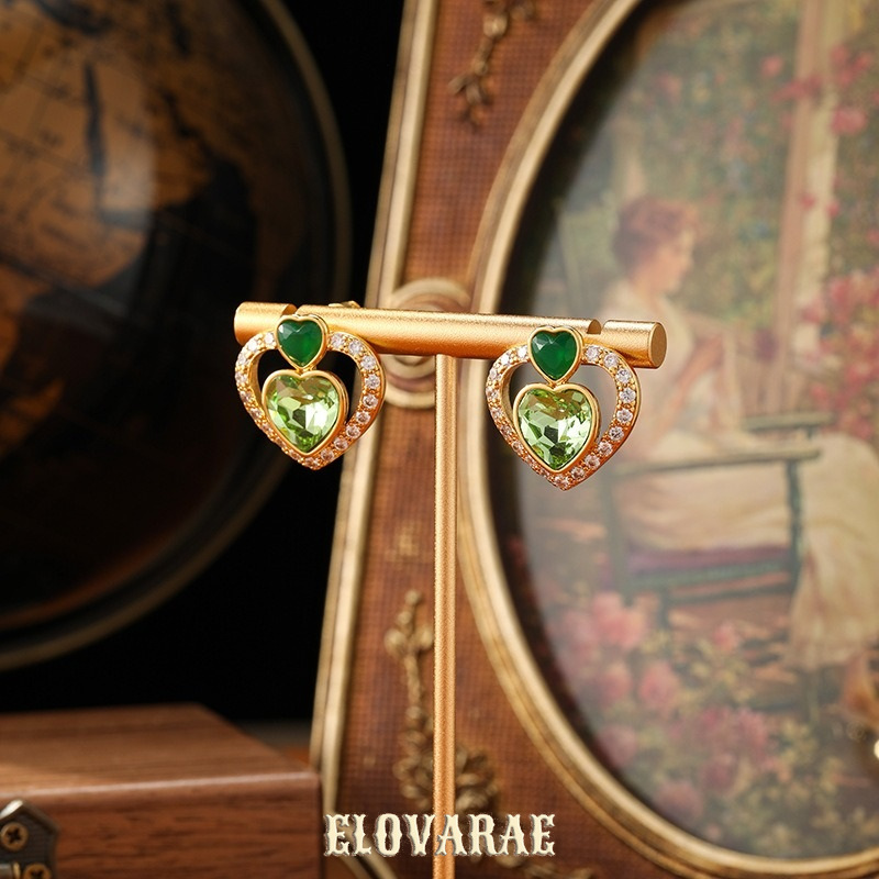 Lucienne Petal Heart Crystal Stud Earrings product image 5