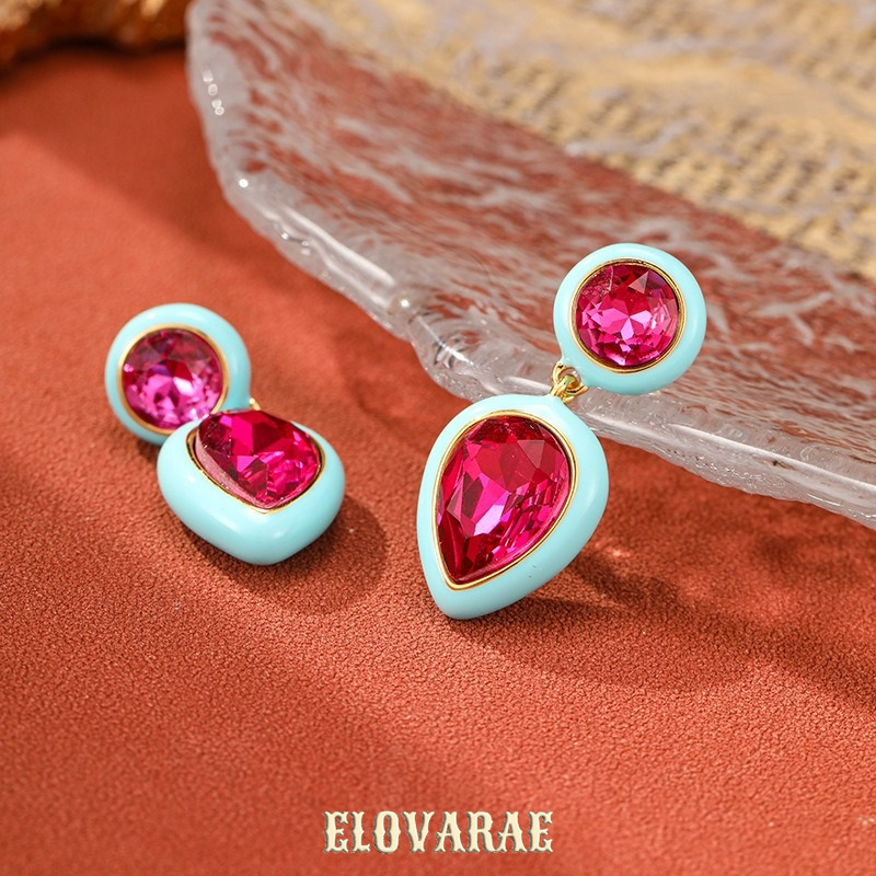 Aurelia Bloom Enamel Blue Drop Earrings product image 6