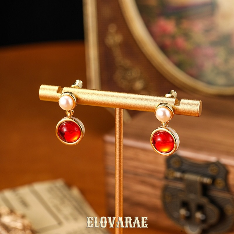 Marielle Bloom Pearl Ruby Stud Earrings product image 6