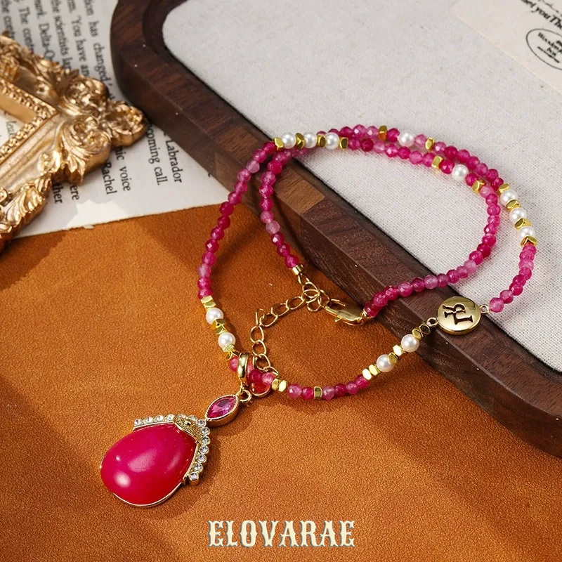 Evadne Bloom Pearl Teardrop Pendant Necklace product image 6