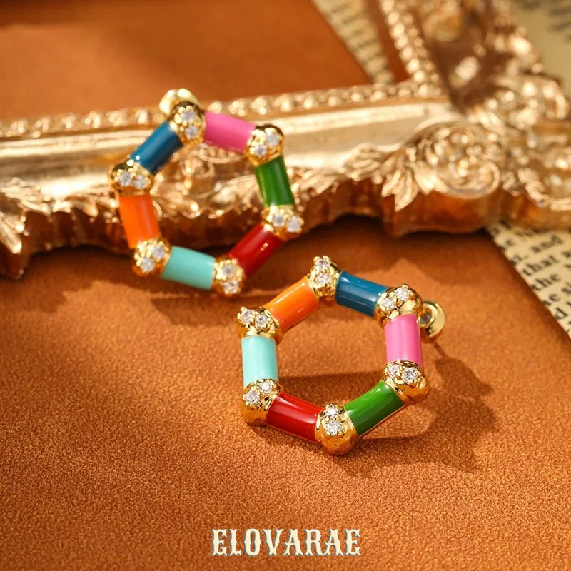 Amara Muse Geometric Enamel Drop Earrings product image 6