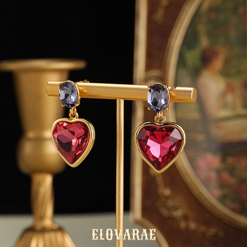Cressida Muse Heart Crystal Stud Earrings product image 6
