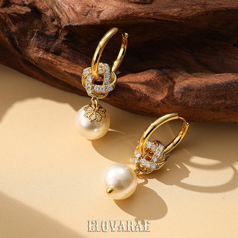 Isolde Halo Pearl Hoop Earrings product image 7