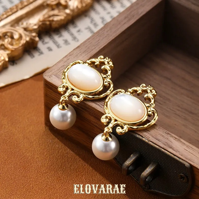Lucienne Halo Pearl Drop Earrings product image 6