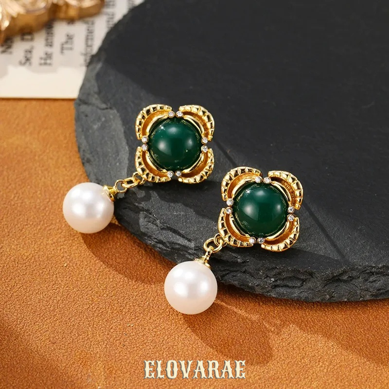 Rosalie Halo Pearl Fringe Stud Earrings product image 6