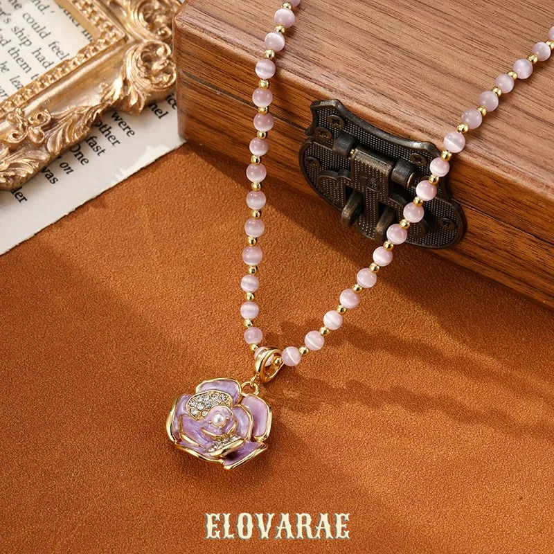 Liora Lustre Camellia Cat-Eye Pendant Necklace product image 6