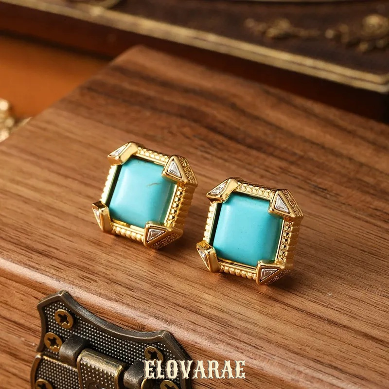 Thalia Reverie Geometric Turquoise-Tone Stud Earrings product image 6