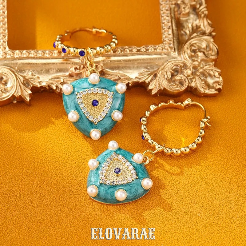 Seraphine Nocturne Pearl Heart Drop Earrings product image 6