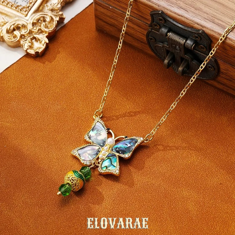 Rosalie Nocturne Butterfly Fringe Pendant Necklace product image 6