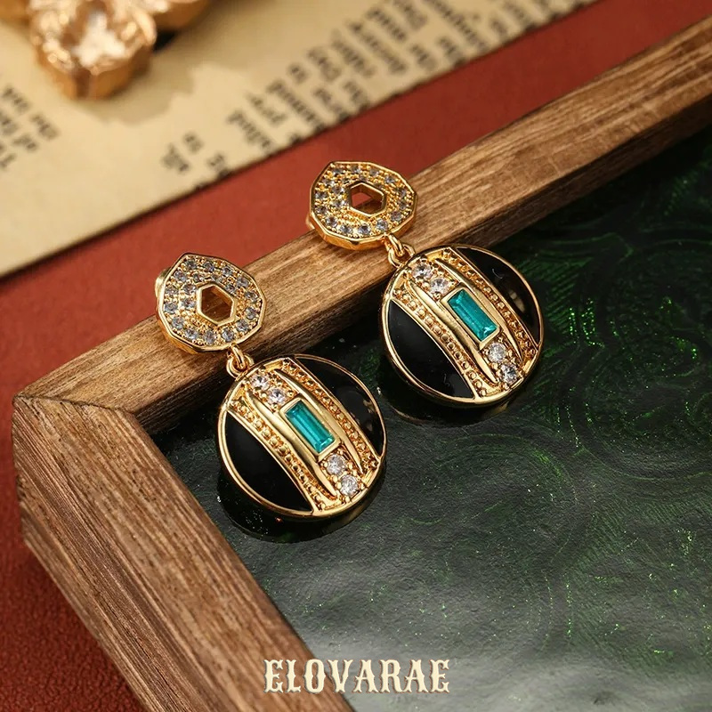 Elara Petal Geometric Crystal Drop Earrings product image 6