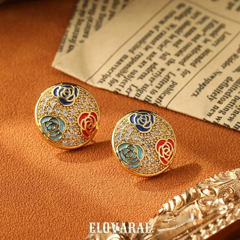 Valentina Petal Floral Enamel Stud Earrings product image 6